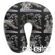 Travel Pillow Retro Peacocks Birds Feathers Flowers Plants Trees Abstract Memory Foam U Neck Pillow for Lightweight Support in Airplane Car Train Bus - B07V72J3G8